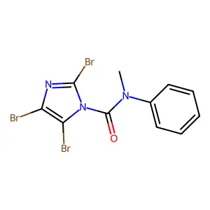 1H-Imidazole-1-carboxamide, 2,4,5-tribromo-N-methyl-N-phenyl- structure