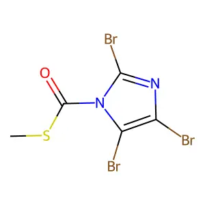 S-methyl 2,4,5-tribromoimidazole-1-carbothioate structure