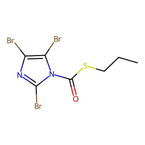 1H-Imidazole-1-carbothioic acid, 2,4,5-tribromo-, S-propyl ester structure