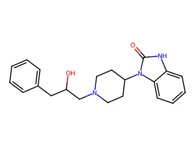 1-(1-(2-hydroxy-3-phenylpropyl)piperidin-4-yl)-1H-benzo[d]imidazol-2(3H)-one structure