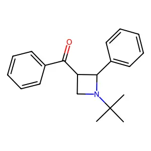 Ketone, 1-tert-butyl-2-phenyl-3-azetidinyl phenyl, cis- structure