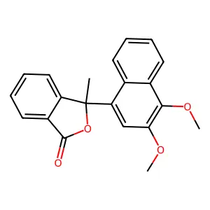 3-(3,4-Dimethoxynaphthalen-1-yl)-3-methyl-2-benzofuran-1-one structure