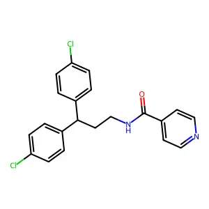Isonicotinamide, N-(3,3-bis(p-chlorophenyl)propyl)- structure
