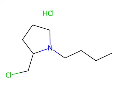 Pyrrolidine, 1-butyl-2-chloromethyl-, hydrochloride structure
