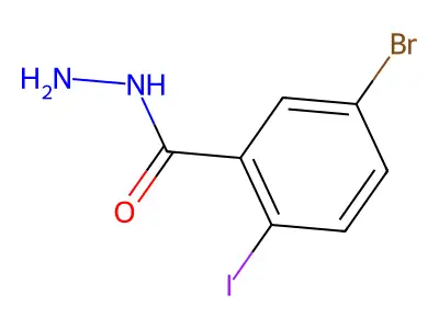 5-Bromo-2-iodobenzohydrazide structure