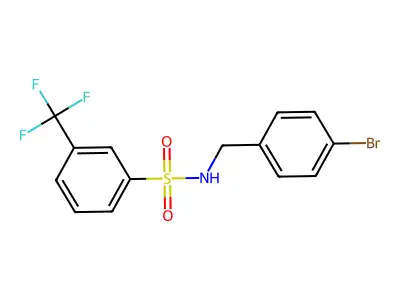 N-[(4-bromophenyl)methyl]-3-(trifluoromethyl)benzenesulfonamide structure