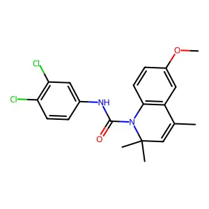 N-(3,4-dichlorophenyl)-6-methoxy-2,2,4-trimethylquinoline-1(2H)-carboxamide structure