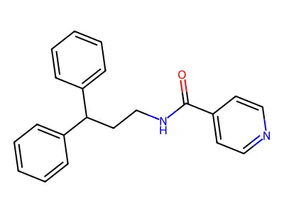 N-(3,3-diphenylpropyl)pyridine-4-carboxamide structure