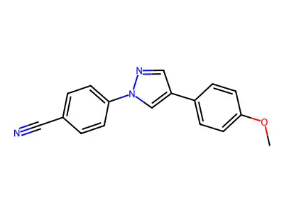 4-(4-(4-Methoxyphenyl)-1H-pyrazol-1-yl)benzonitrile structure