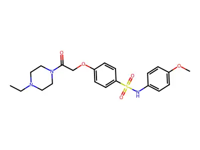 4-[2-(4-Ethyl-1-piperazinyl)-2-oxoethoxy]-N-(4-methoxyphenyl)benzenesulfonamide structure