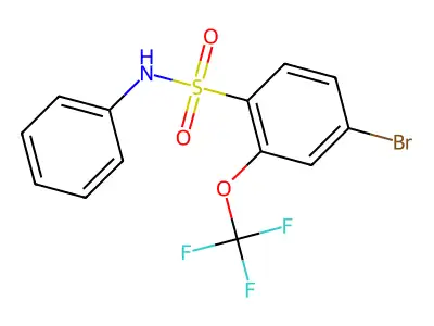 4-bromo-N-phenyl-2-(trifluoromethoxy)benzenesulfonamide structure