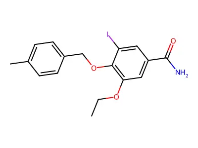 3-Ethoxy-5-iodo-4-((4-methylbenzyl)oxy)benzamide structure