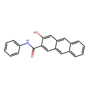 2-Anthracenecarboxamide, 3-hydroxy-N-phenyl- structure
