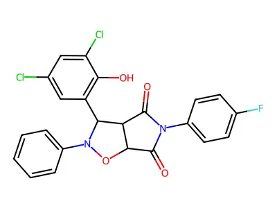 C23H15Cl2FN2O4 structure