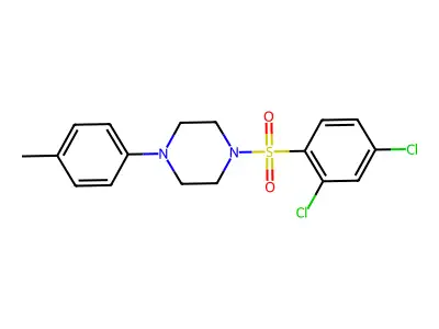 1-(2,4-Dichlorophenyl)sulfonyl-4-(4-methylphenyl)piperazine structure