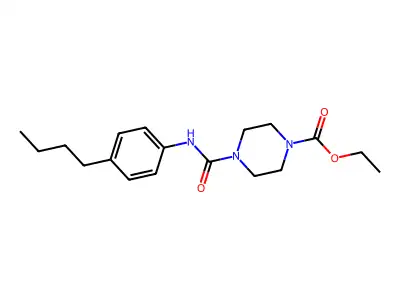 Ethyl 4-[(4-butylphenyl)carbamoyl]piperazine-1-carboxylate structure