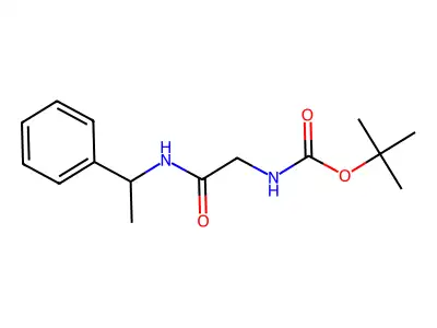 [(1-Phenyl-ethylcarbamoyl)-methyl]-carbamic acid tert-butyl ester structure
