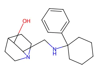 3-Quinuclidinol, 2-((1-phenylcyclohexylamino)methyl)- structure