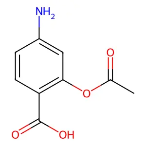乙酰基-4-氨基水杨酸 structure