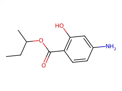 Salicylic acid, amino-, sec-butyl ester structure