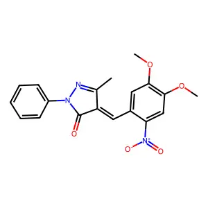 4-[(4,5-Dimethoxy-2-nitrophenyl)methylidene]-5-methyl-2-phenylpyrazol-3-one structure