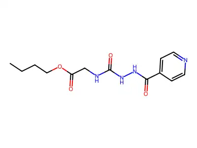 Butyl 2-[(pyridine-4-carbonylamino)carbamoylamino]acetate structure