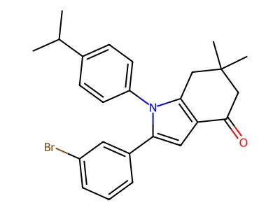 2-(3-Bromophenyl)-6,6-dimethyl-1-(4-propan-2-ylphenyl)-5,7-dihydroindol-4-one structure