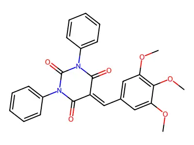 1,3-Diphenyl-5-[(3,4,5-trimethoxyphenyl)methylidene]-1,3-diazinane-2,4,6-trione structure