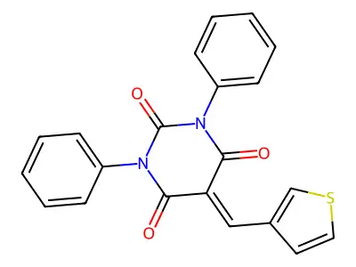 1,3-Diphenyl-5-(thiophen-3-ylmethylidene)-1,3-diazinane-2,4,6-trione structure