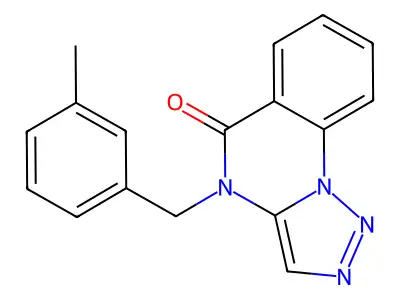 4-[(3-Methylphenyl)methyl]triazolo[1,5-a]quinazolin-5-one structure