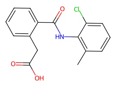 2-(2-(N-(2-Chloro-6-methylphenyl)carbamoyl)phenyl)acetic acid structure