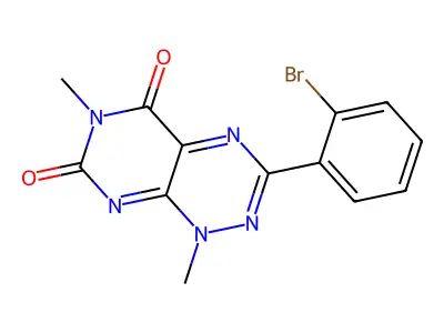 3-(2-Bromophenyl)-1,6-dimethylpyrimido[5,4-e][1,2,4]triazine-5,7(1H,6H)-dione structure