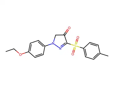 2-(4-ethoxyphenyl)-5-(4-methylphenyl)sulfonyl-3H-pyrazol-4-one structure