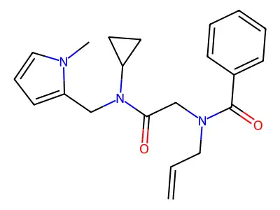 N-[2-[Cyclopropyl[(1-methyl-1H-pyrrol-2-yl)methyl]amino]-2-oxoethyl]-N-2-propen-1-ylbenzamide structure