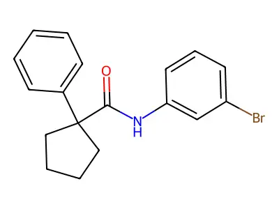 N-(3-bromophenyl)-1-phenylcyclopentane-1-carboxamide structure