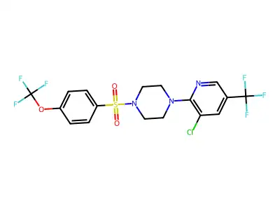 4-(3-CHLORO-5-(TRIFLUOROMETHYL)(2-PYRIDYL))-1-((4-(TRIFLUOROMETHOXY)PHENYL)SULFONYL)PIPERAZINE structure