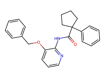 1-phenyl-N-(3-phenylmethoxypyridin-2-yl)cyclopentane-1-carboxamide structure