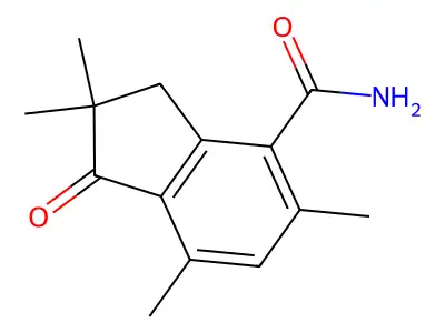 2,2,5,7-tetramethyl-1-oxo-3H-indene-4-carboxamide structure