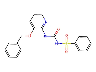 1-(Benzenesulfonyl)-3-(3-phenylmethoxypyridin-2-yl)urea structure