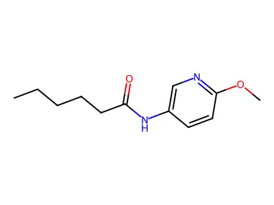 N-(6-methoxypyridin-3-yl)hexanamide structure