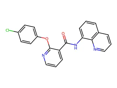 2-(4-chlorophenoxy)-N-quinolin-8-ylpyridine-3-carboxamide structure