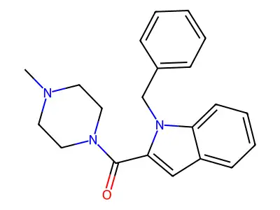 (1-Benzylindol-2-yl)-(4-methylpiperazin-1-yl)methanone structure
