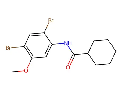 N-(2,4-dibromo-5-methoxyphenyl)cyclohexanecarboxamide structure