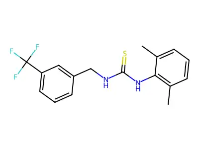 1-(2,6-Dimethylphenyl)-3-((3-(trifluoromethyl)phenyl)methyl)thiourea structure
