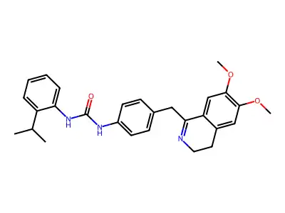 1-(4-((6,7-DIMETHOXY(3,4-DIHYDROISOQUINOLYL))METHYL)PHENYL)-3-(2-ISOPROPYLPHENYL)UREA structure