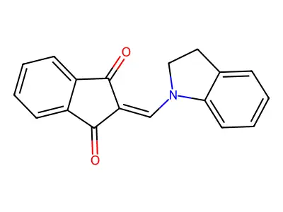 2-(Indolinylmethylene)indane-1,3-dione structure
