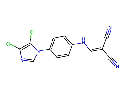 2-[[4-(4,5-Dichloroimidazol-1-yl)anilino]methylidene]propanedinitrile structure