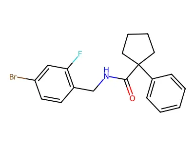 N-((4-Bromo-2-fluorophenyl)methyl)(phenylcyclopentyl)formamide structure