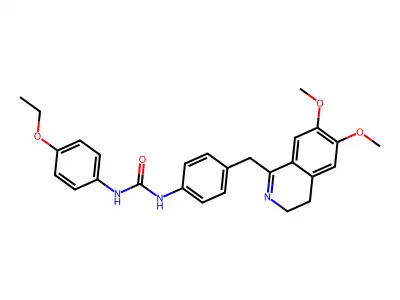 1-[4-[(6,7-dimethoxy-3,4-dihydroisoquinolin-1-yl)methyl]phenyl]-3-(4-ethoxyphenyl)urea structure