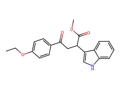 methyl 4-(4-ethoxyphenyl)-2-(1H-indol-3-yl)-4-oxobutanoate structure